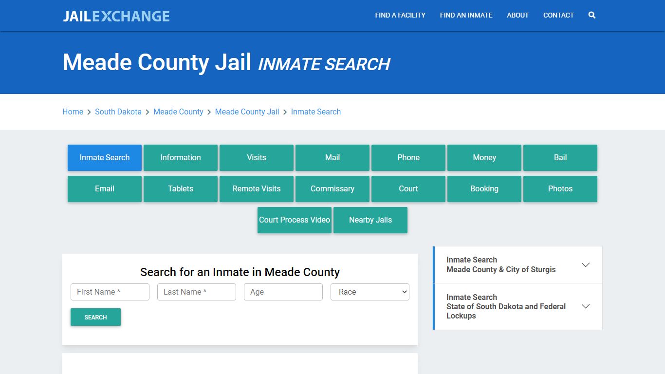 Meade County Jail, SD Inmate Search: Roster & Mugshots