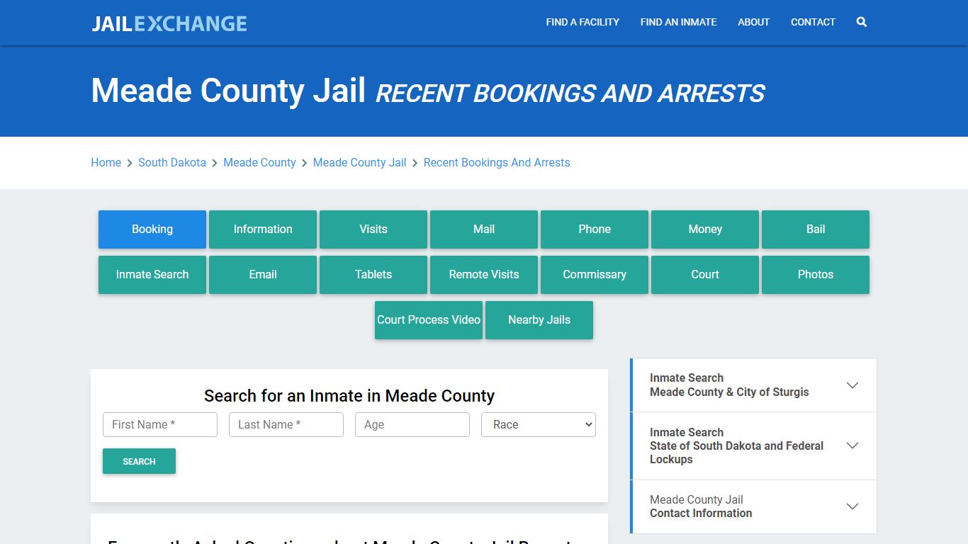 Meade County Jail Recent Bookings And Arrests - Jail Exchange